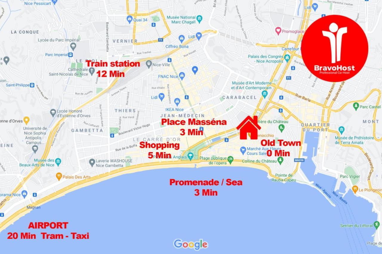 Old Town- 4 Pers, Vieux Nice, Ac, Wifi 외부 사진
